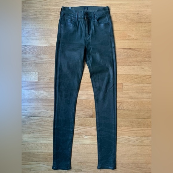 Citizens of Humanity Rocket High Rise Skinny Coated Camo Jeans size 25 - Picture 3 of 14